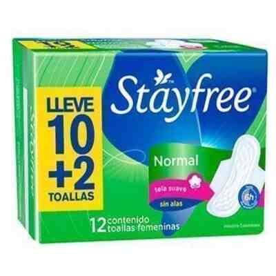 Stayfree 12 Toallas Sin Alas